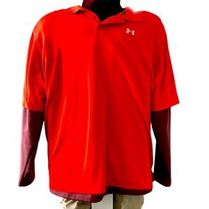 Under Armour Heatgear Orange Polo/Golf shirt size 2XL